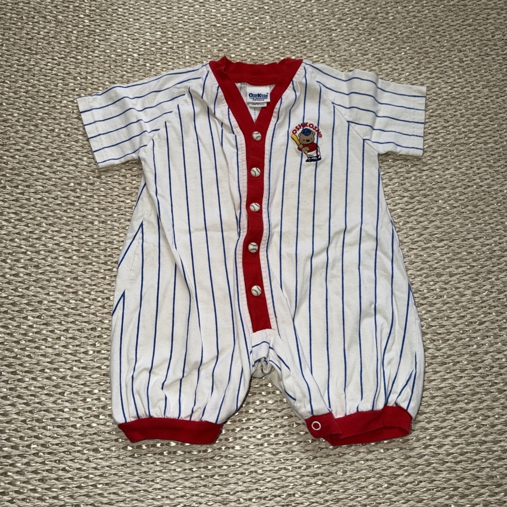 vintage oshkosh overalls Baseball Jumper Romper 2T